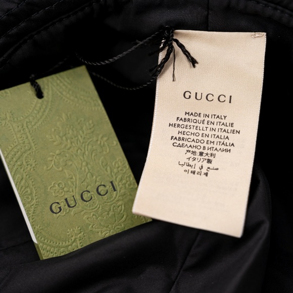 size M - Gucci GG Black Brella Cloche Bucket Hat Cap main image 7